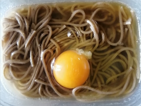 電子レンジで簡単★面倒くさがりの月見そば